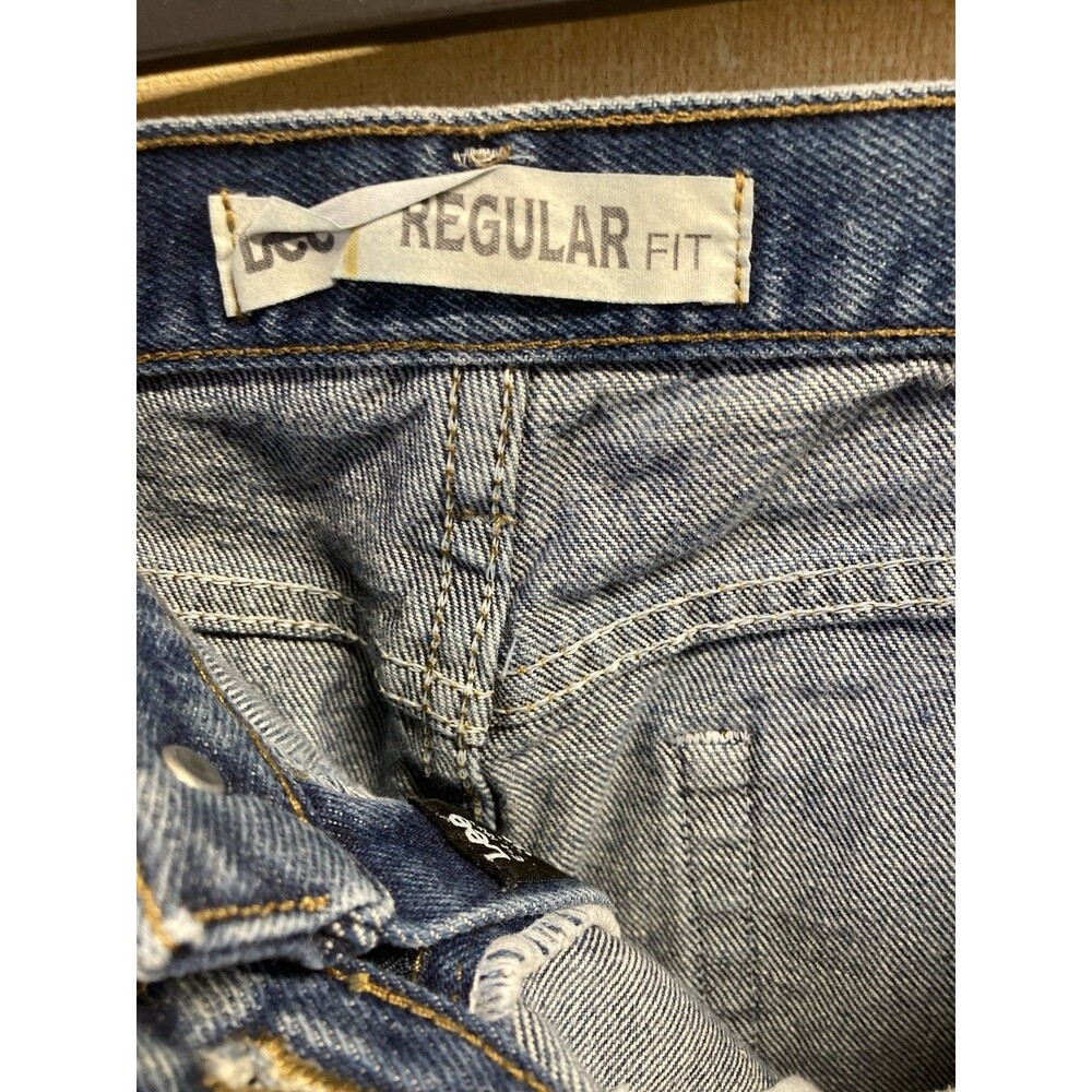 Lee Jeans Mens 36X34 Blue Denim Regular Fit Straight Leg Dark Blue - Picture 3 of 4